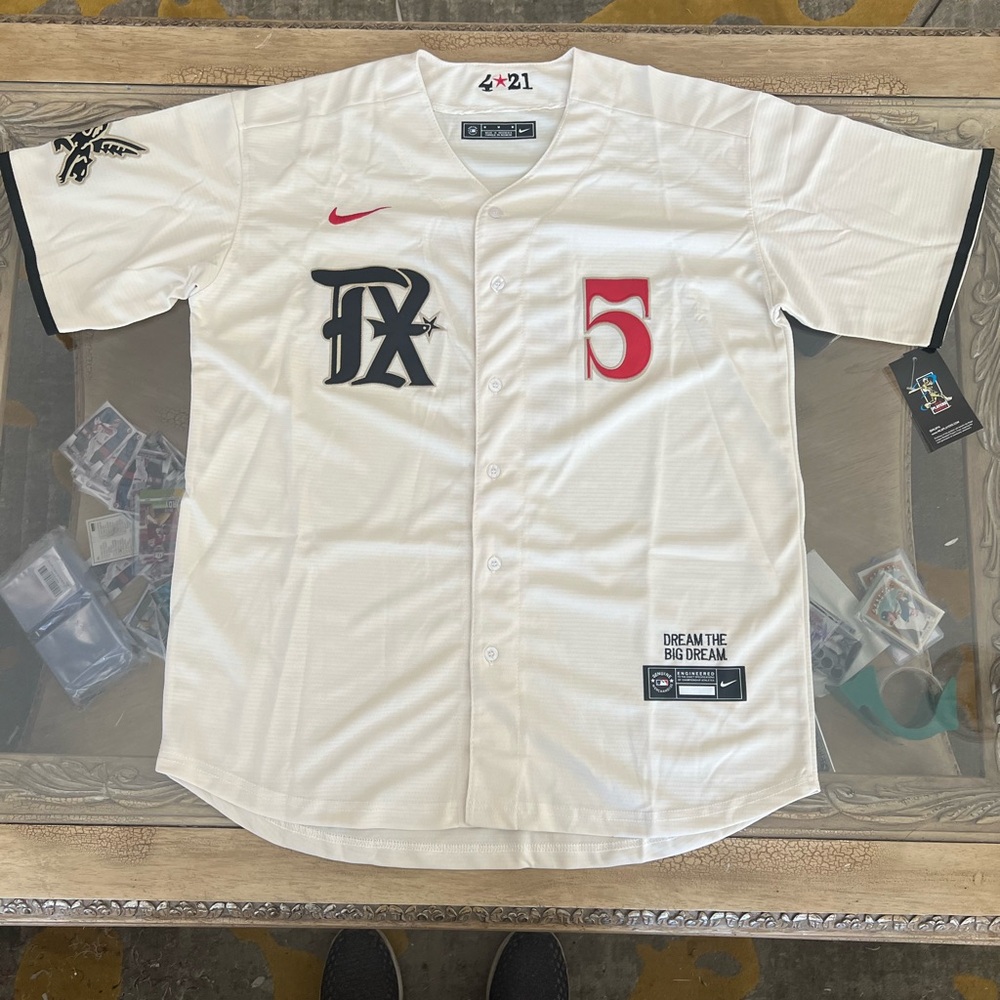 COPY - Corey Seager Jersey NEW Mens Large City Connect Cream Texas Rangers